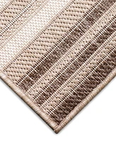 Liora Manne' Malibu Faded Stripe 1'11" x 7'6" Runner Outdoor Area Rug