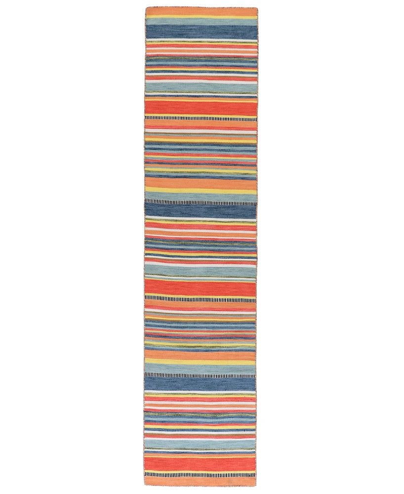 Liora Manne' Sonoma Malibu Stripe 2' x 8' Runner Outdoor Area Rug