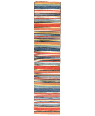 Liora Manne' Sonoma Malibu Stripe 2' x 8' Runner Outdoor Area Rug