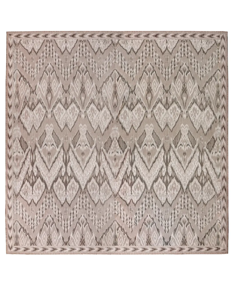 Liora Manne' Malibu Ikat 7'10" x Square Outdoor Area Rug