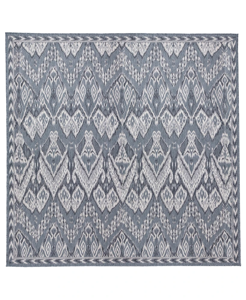 Liora Manne' Malibu Ikat 7'10" x 7'10" Square Outdoor Area Rug