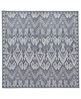 Liora Manne' Malibu Ikat 7'10" x 7'10" Square Outdoor Area Rug