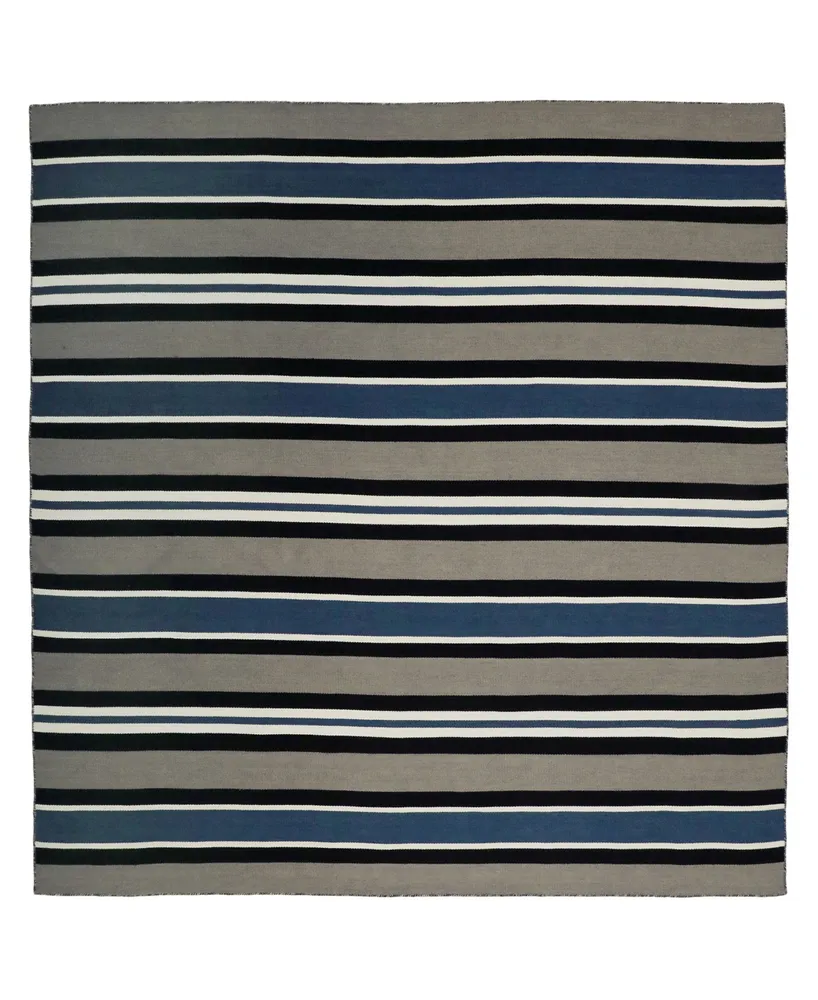 Liora Manne' Sorrento Cabana Stripe 8' x 8' Square Outdoor Area Rug