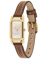 Coach Women's Cadie Saddle Leather Strap Watch 17.5mmX28.5mm