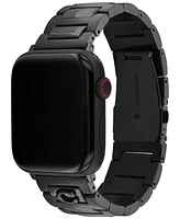 Coach Unisex Black Stainless Steel Bracelet for Apple Watch 42mm, 44mm, 45mm