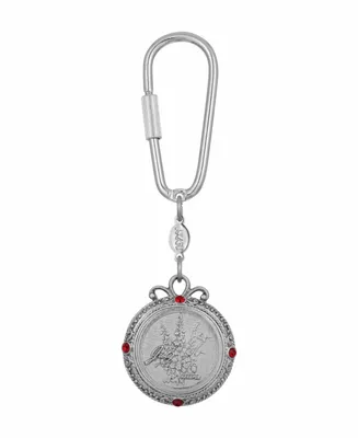 Women's July Flower of the Month Larkspur Key Fob
