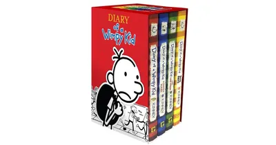 Diary of a Wimpy Kid Box of Books (1-4) by Jeff Kinney