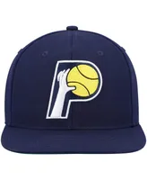 Men's Mitchell & Ness Navy Indiana Pacers Hardwood Classics Team Ground 2.0 Snapback Hat