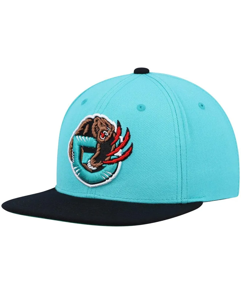 Men's Mitchell & Ness Turquoise, Black Vancouver Grizzlies Hardwood Classics Team Two-Tone 2.0 Snapback Hat