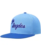 Men's Mitchell & Ness Powder Blue, Royal Los Angeles Lakers Hardwood Classics Core Side Snapback Hat