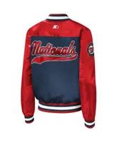 Women's Starter Navy Washington Nationals The Legend Full-Snap Jacket