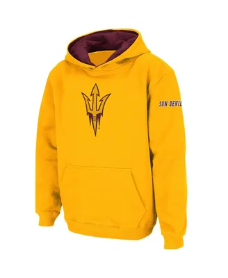 Big Boys Stadium Athletic Gold Arizona State Sun Devils Logo Pullover Hoodie