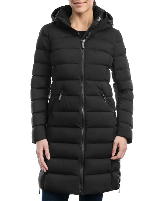 Michael Kors Women's Plus Size Faux-Fur-Trim Hooded Puffer Coat