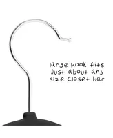 Slim Profile Rubber Hangers, Set of 30