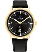 Tommy Hilfiger Men's Leather Strap Watch 44mm