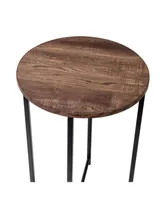 X-Pattern Base with Round Side Table