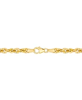 Italian Gold Diamond Cut Rope, 18" Chain Necklace (3-3/4mm) in 14k Gold, Made in Italy