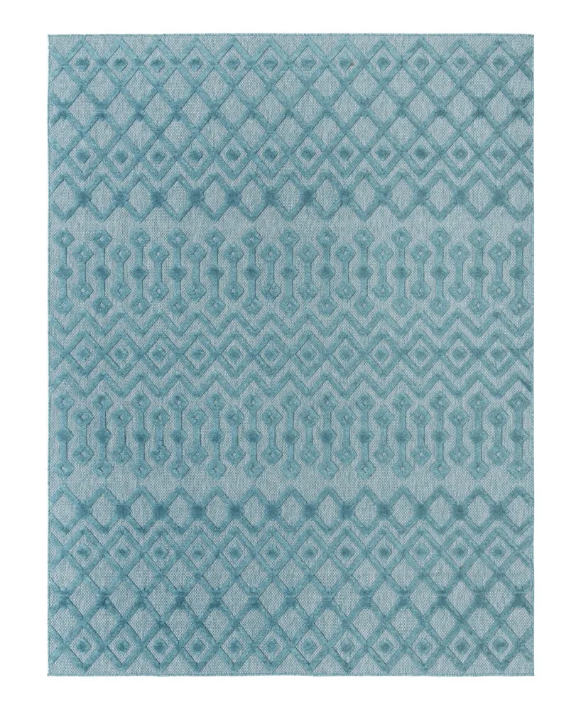 Bayshore Home High-Low Pile Latisse Textured Outdoor LTO02 7'10" x 10' Area Rug