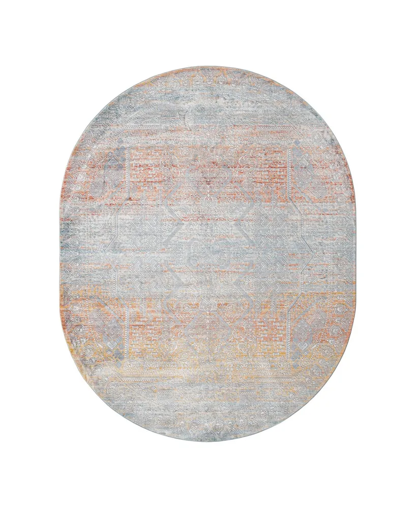 Bayshore Home Aquidneck AQU03 7'10" x 10'2" Oval Area Rug