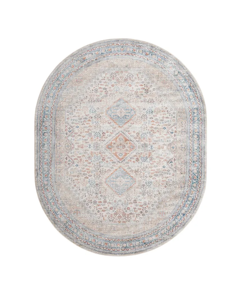 Bayshore Home Aquidneck AQU02 7'10" x 10'2" Oval Area Rug