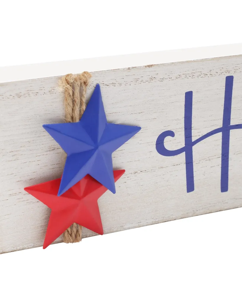 Patriotic "Happy 4th of July" Tabletop Decor