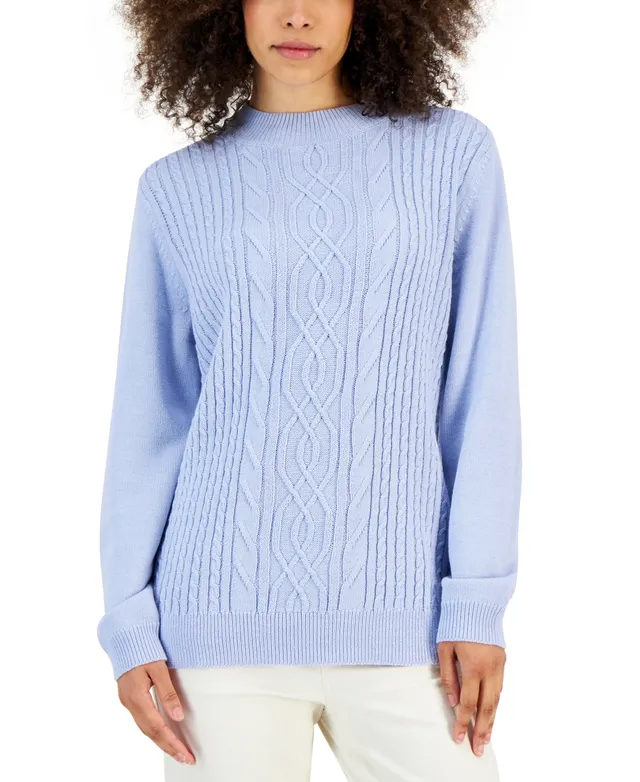 Women's Cotton Cable-Collar Cardigan, Created for Macy's