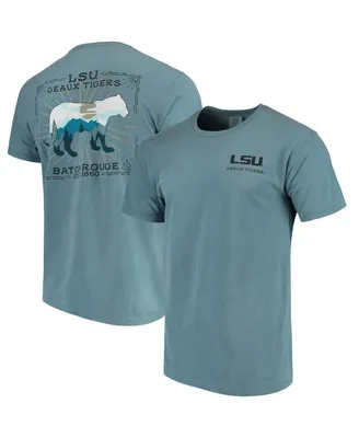 Men's Blue Lsu Tigers State Scenery Comfort Colors T-shirt