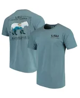 Men's Blue Lsu Tigers State Scenery Comfort Colors T-shirt