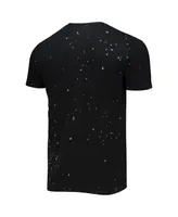 Men's Original Retro Brand Black Clark Atlanta University Panthers Bleach Splatter T-shirt