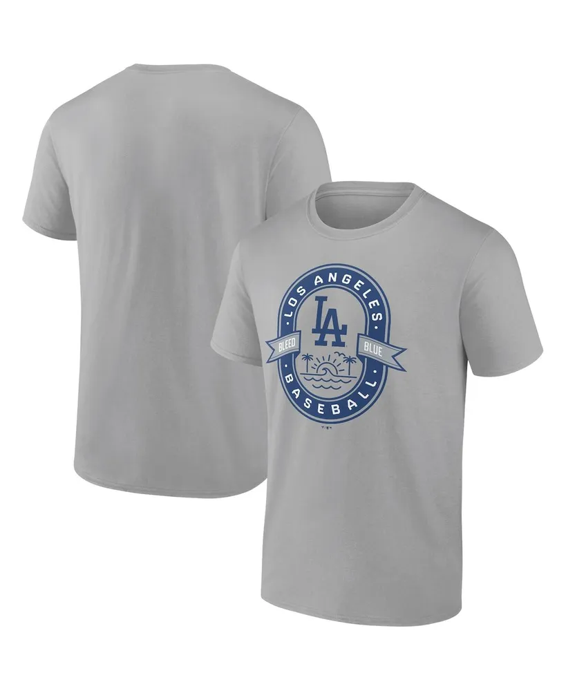 Men's Fanatics Gray Los Angeles Dodgers Iconic Glory Bound T-shirt