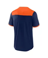 Men's Fanatics Navy, Orange Detroit Tigers True Classics Walk-Off V-Neck T-shirt