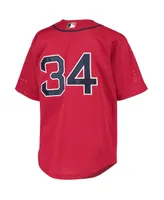 Big Boys Mitchell & Ness David Ortiz Red Boston Sox Cooperstown Collection Batting Practice Jersey