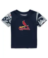 Newborn and Infant Boys Girls Navy, Red St. Louis Cardinals Pinch Hitter T-shirt Shorts Set