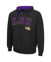 Men's Colosseum Lsu Tigers Big and Tall Full-Zip Hoodie