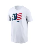 Men's Nike White San Francisco Giants Americana Flag T-shirt