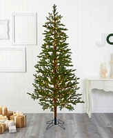 Fairbanks Fir Artificial Christmas Tree with Lights and Bendable Branches, 90"