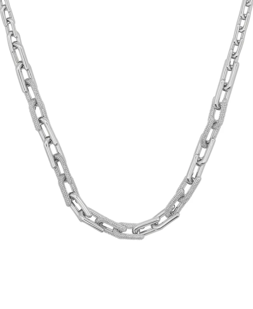 Men's Diamond Link 20" Chain Necklace (1 ct. t.w.) in Sterling Silver