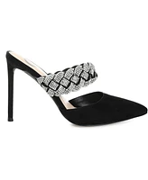 Journee Collection Women's Hazzl Braided Rhinestone Stilettos