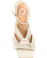 Journee Collection Women's Naommi Perforated Sandals