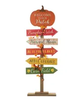 Glitzhome Fall Pumpkin Patch Porch Sign, 42.50"