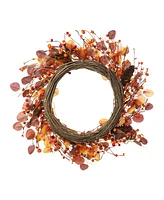 Glitzhome Fall Eucalyptus Berry Wreath, 22"