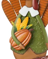 Glitzhome Thanksgiving Metal Turkey Yard Stake, Standing Decor or Hanging Decor, 36"