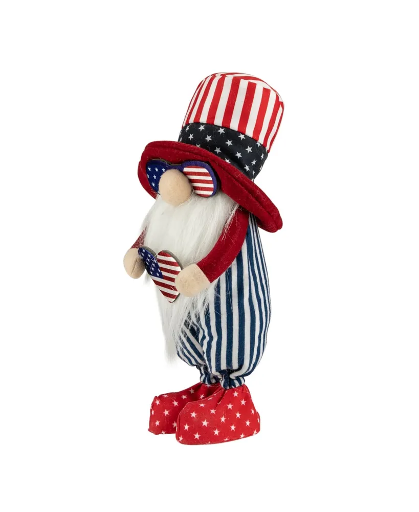 Patriotic Heart 4th of July Americana Gnome