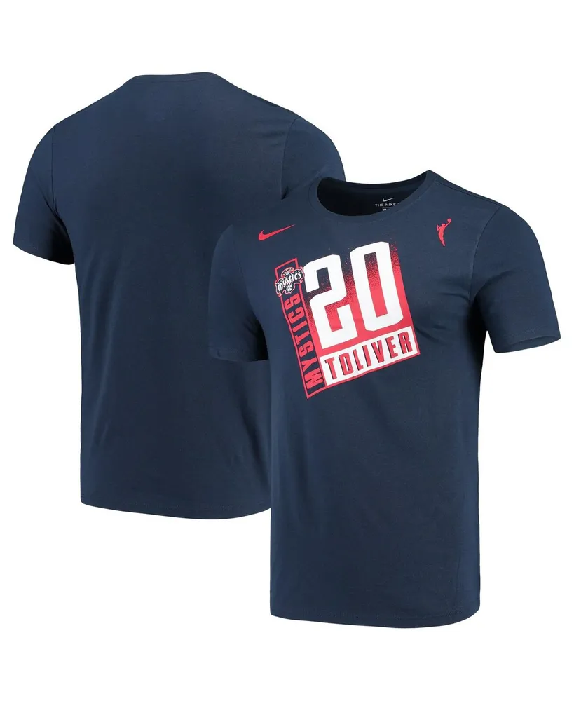 Men's Nike Kristi Toliver Navy Washington Mystics Distressed Player T-shirt