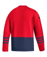 Men's adidas Red Washington Capitals Logo Aeroready Pullover Sweater