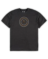 Men's Concepts Sport Black, Heathered Charcoal Vegas Golden Knights Big and Tall T-shirt Shorts Sleep Set