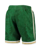 Men's Mitchell & Ness Kelly Green Boston Celtics Hardwood Classics Lunar New Year Swingman Shorts