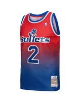 Men's Mitchell & Ness Chris Webber Royal, Red Washington Bullets 1994/95 Hardwood Classics Fadeaway Swingman Player Jersey