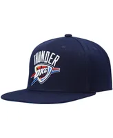 Men's Mitchell & Ness Navy Oklahoma City Thunder Core Side Snapback Hat