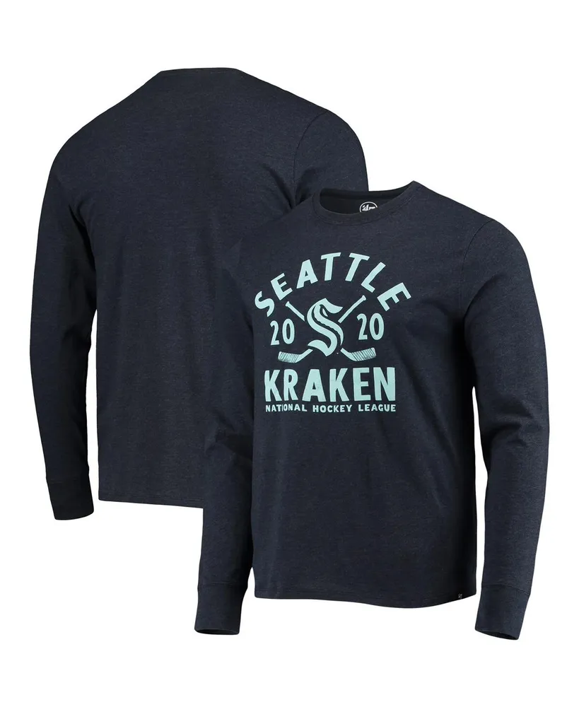 Men's '47 Heathered Deep Sea Blue Seattle Kraken Club Long Sleeve T-shirt